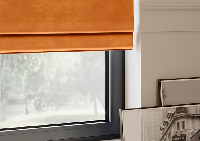Odessa Velvet, Nectarine - Twist&Fit Roman Blind - Image 5